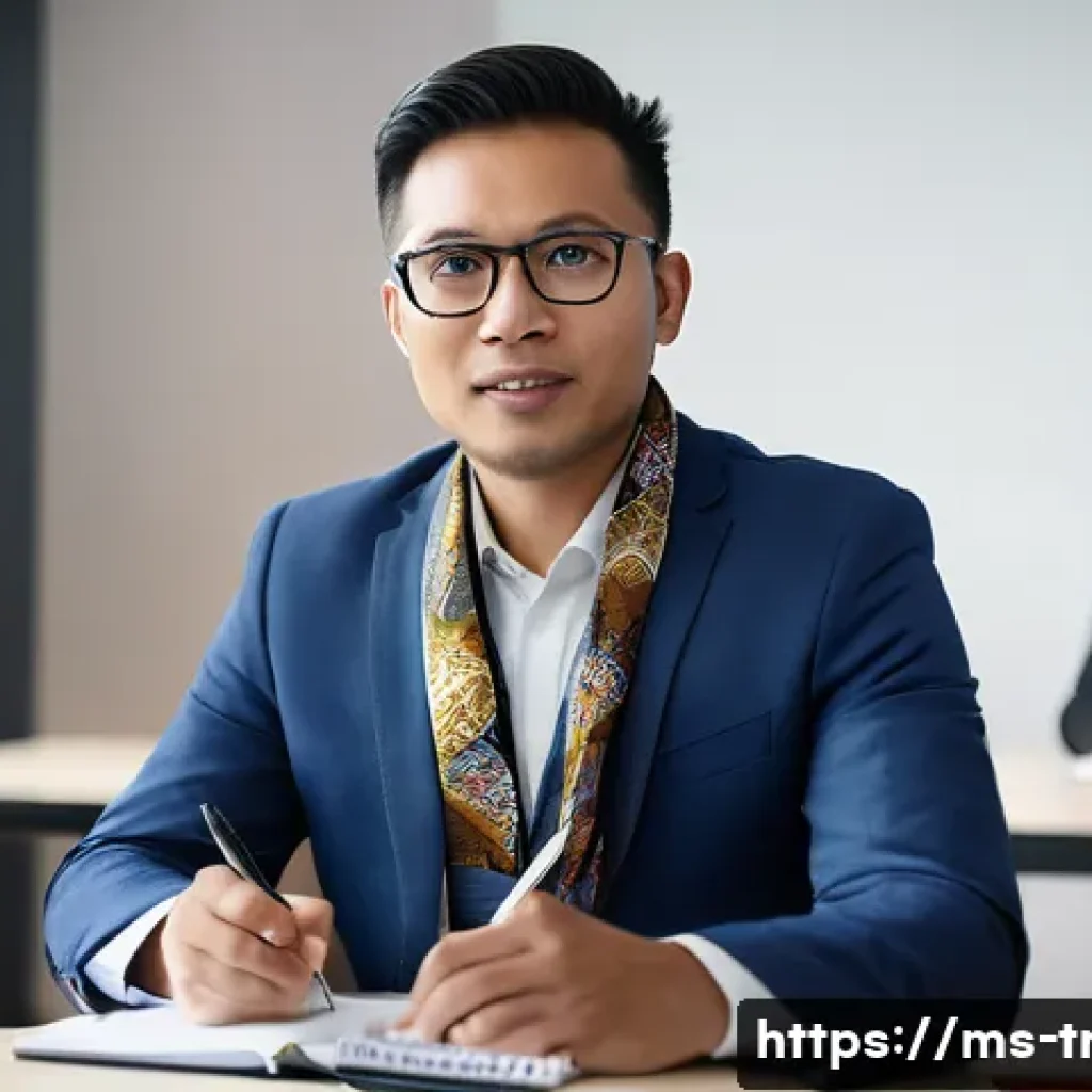 통역사 해외연수 프로그램 - A professional language interpreter attending a multicultural business meeting in a modern Malaysian...